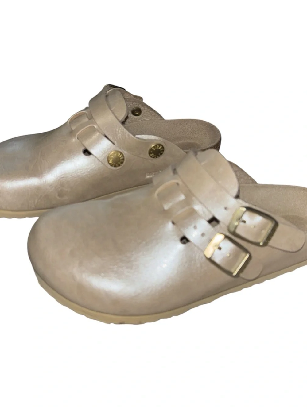 Birkenstock Kay Clog Color Pale Gold Metallic Shimmer